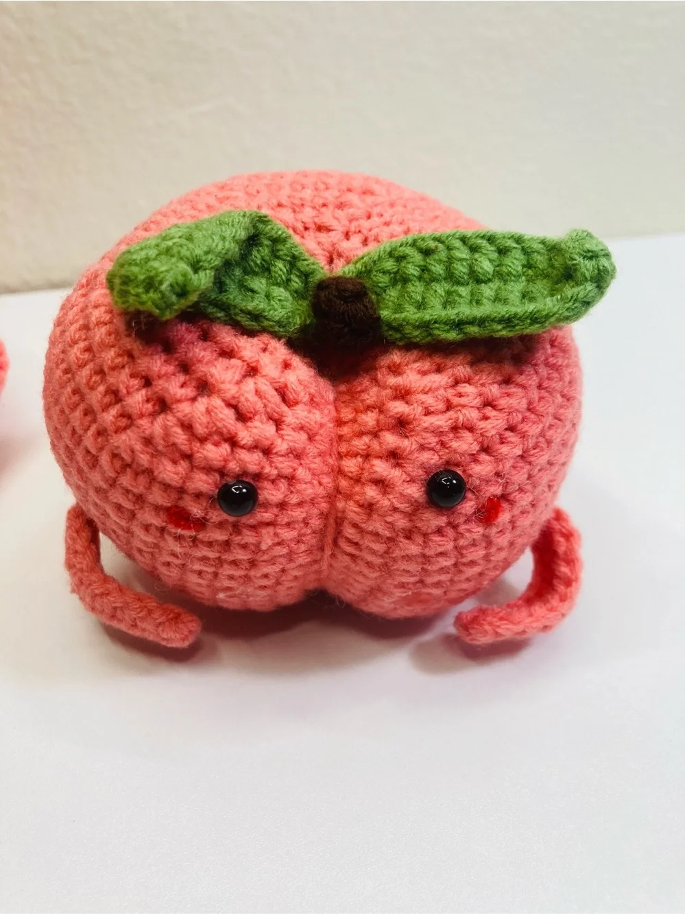 3 Summer Peach Friends Crochet Amigurumi Plushies